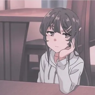 🐰 7c901a61 Mai Sakurajima Rascal Does Not Dream of Bunny Girl Senpai Аниме, Девушка, Милая, Сакурадзима telegram sticker