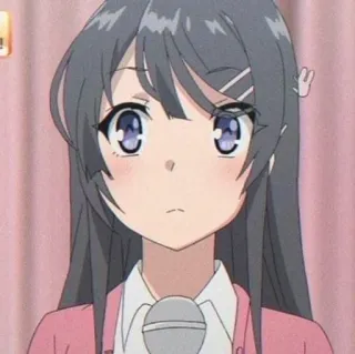 🐰 7d715eb8 Mai Sakurajima Rascal Does Not Dream of Bunny Girl Senpai Аниме, Девушка, Милая, Сакурадзима, Май telegram sticker