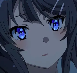 🐰 822ac617 Аниме, Девушка, Персонаж, Портрет, Милый, Глаза, Манга telegram sticker