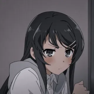 🐰 bcf7d1c7 Аниме, Девушка, Мультфильм, Портрет, Выражение, Милый telegram sticker