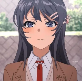 🐰 c606e616 Mai Sakurajima Rascal Does Not Dream of Bunny Girl Senpai Аниме, Девушка, Сакурадзима, Милая, Школьная форма telegram sticker