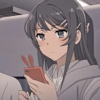 🐰 d060628f Mai Sakurajima Rascal Does Not Dream of Bunny Girl Senpai Аниме, Милый, Девушка, Девушка-зайчик, Май Сакураджима telegram sticker