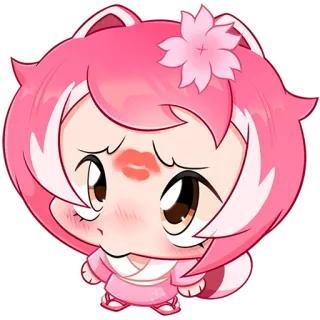 💋 0c06bd80 카와이, 애니메이션, 귀여운, 분홍색, 캐릭터, 스티커 telegram sticker