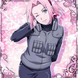 🌸 1d5800ac Sakura Naruto Anime, Sakura, Haruno, Ninja, Tóc hồng, Nhân vật, Nữ telegram sticker
