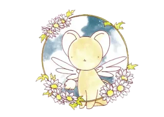 😻 1805b24e cute, animal, kawaii, wings, floral, sticker telegram sticker