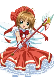 😇 36aa6290 Sakura Kinomoto Cardcaptor Sakura anime, magic, cardcaptor sakura, magical girl, sakura kinomoto telegram sticker