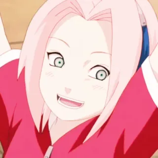 🌸 0db107ae Sakura Haruno Naruto Anime, Sakura, Naruto, Dziewczyna, Kreskówka, Szczęśliwy, Słodki telegram sticker