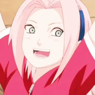 🌸 3680ea1d Sakura Haruno Naruto Sakura, Naruto, Anime, Dziewczyna, Postać, Szczęśliwy telegram sticker
