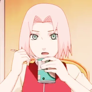 🌸 57b45387 Sakura Haruno Naruto Anime, Sakura, Haruno, Naruto, Jedzenie, Postać telegram sticker