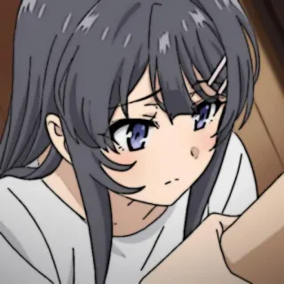 🐰 744b3e52 Anime, Chica, Triste, Linda, Dibujos animados, Personaje telegram sticker