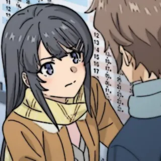 🐰 e18b0032 Mai Sakurajima Rascal Does Not Dream of Bunny Girl Senpai Anime, Dibujos animados, Personaje, Ilustración, Animación telegram sticker