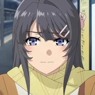 Mai Sakurajima by @anime_stickerr telegram stickers