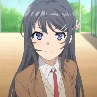 🙂 43de1a4a Mai Sakurajima Rascal Does Not Dream of Bunny Girl Senpai Anime, Meisje, Personage, Brunette, Sakurajima, Mai telegram sticker