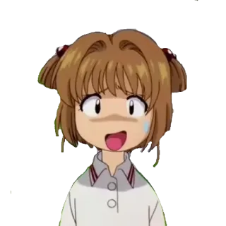 🎈 00bfc735 Sakura Kinomoto Cardcaptor Sakura anime, cardcaptor sakura, sakura kinomoto, manga, cute, kawaii, expression whatsapp sticker