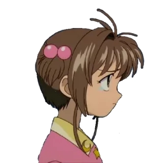 🎈 17d64210 Sakura Kinomoto Cardcaptor Sakura anime, girl, cute, sad, sakura, cardcaptor sakura whatsapp sticker