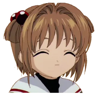 🎈 192c4975 Sakura Kinomoto Cardcaptor Sakura anime, cartoon, girl, smile, sakura kinomoto, cardcaptor sakura whatsapp sticker