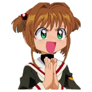 🎈 1a1a0b95 Sakura Kinomoto Cardcaptor Sakura anime, cardcaptor sakura, sakura kinomoto, manga, cute, character whatsapp sticker