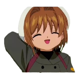 🎈 2beefff9 Sakura Kinomoto Cardcaptor Sakura anime, cardcaptor sakura, sakura kinomoto, cute, happy, smiling whatsapp sticker