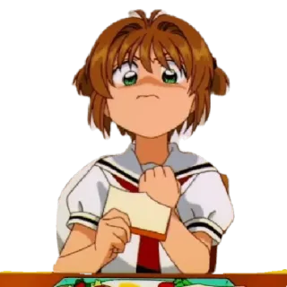 🎈 3bc7d98b Sakura Kinomoto Cardcaptor Sakura anime, girl, cardcaptor sakura, sakura kinomoto, card, cartoon whatsapp sticker
