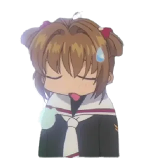 🎈 ca679b5f Sakura Kinomoto Cardcaptor Sakura anime, cartoon, cardcaptor sakura, sakura kinomoto, tired, exhausted whatsapp sticker