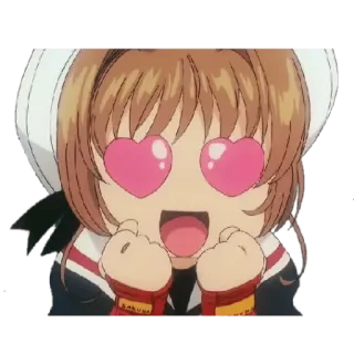 🎈 d2a86b57 Sakura Cardcaptor Sakura anime, kawaii, cardcaptor sakura, sakura kinomoto, manga, cute, love whatsapp sticker