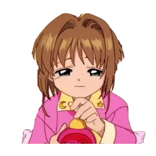 🎈 d78e2829 Sakura Kinomoto Cardcaptor Sakura anime, cardcaptor sakura, sakura kinomoto, cute, magic whatsapp sticker