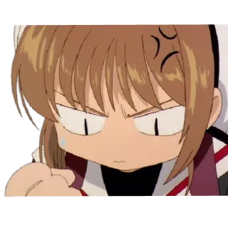 🎈 d9749aac Sakura Kinomoto Cardcaptor Sakura anime, cardcaptor sakura, sakura kinomoto, angry, frustrated whatsapp sticker
