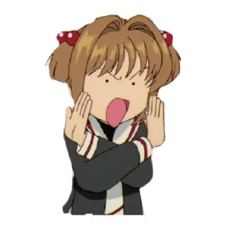 🎈 ec37546d Sakura Kinomoto Cardcaptor Sakura anime, cartoon, sakura kinomoto, cardcaptor sakura, funny, sticker whatsapp sticker
