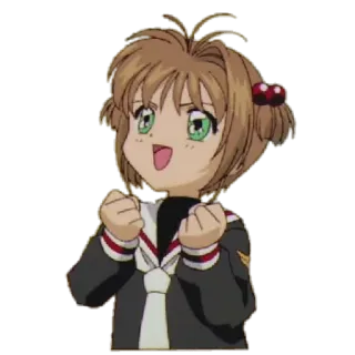 🎈 fec8b67e Sakura Kinomoto Cardcaptor Sakura anime, cardcaptor sakura, sakura kinomoto, cute, manga, chibi whatsapp sticker