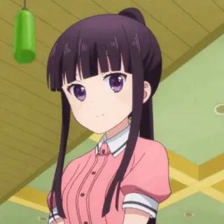 💕 b54d0539 anime, girl, purple hair, character, cartoon telegram sticker