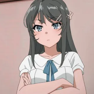 🌸 2ec33472 Mai Sakurajima Rascal Does Not Dream of Bunny Girl Senpai Anime, Meisje, Sakurajima, Mai, Bunny Girl Senpai, Cartoon telegram sticker