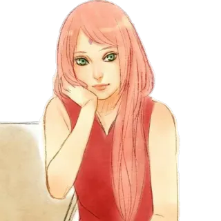 😶 4e245b4b Sakura Naruto サクラ, ナルト, アニメ, マンガ, ファンアート, 女の子, ピンク髪 telegram sticker