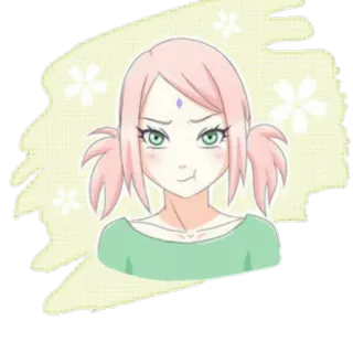 😔 f9b3a05f Sakura Haruno Naruto さくら, アニメ, ナルト, 漫画, 女の子 telegram sticker