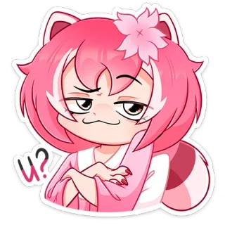 ☺️ 0e9a32b1 u? Anime, Cartoon, Sticker, Question, Mignon, Rose whatsapp sticker