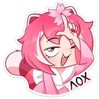 😀 cb29b25f ΛΟΧ animé, dessin animé, geste, perdant whatsapp sticker