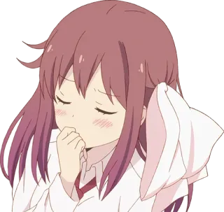 😔 dd2a6116 อนิเมะสาว, น่ารัก, เศร้า, อนิเมะ telegram sticker