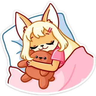 😴 379eb402 ngủ, hoạt hình, anime, buồn ngủ, gấu bông, dễ thương telegram sticker