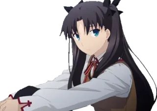 😕 ef007374 Rin Tohsaka Fate/stay night Anime, Ragazza, Uniforme scolastica, Carina, Fate Stay Night, Rin Tohsaka telegram sticker
