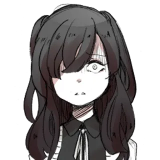 😱 bbe40ea9 anime girl, scared, anxiety, manga, cartoon, emotion telegram sticker