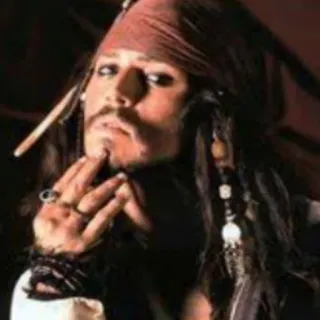 👀 2a4cbad1 Jack Sparrow Pirates of the Caribbean pirate, capitaine, film, aventure, fantaisie whatsapp sticker