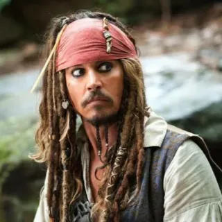 👀 7abcfda4 Jack Sparrow Pirates of the Caribbean pirate, capitaine, johnny depp, film, personnage whatsapp sticker