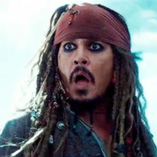👀 80ed8aa3 Jack Sparrow Pirates of the Caribbean pirate, personnage, film, capitaine, moineau whatsapp sticker