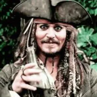 👀 84bf0d55 Jack Sparrow Pirates of the Caribbean pirate, capitaine, film, Depp, caraïbes whatsapp sticker