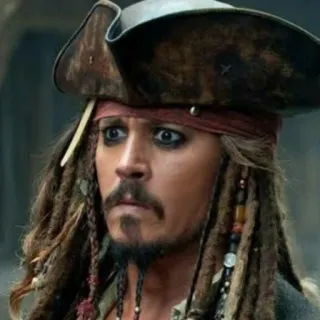 👀 9f7f6bd3 Jack Sparrow Pirates of the Caribbean pirate, capitaine, film, aventure, depp whatsapp sticker