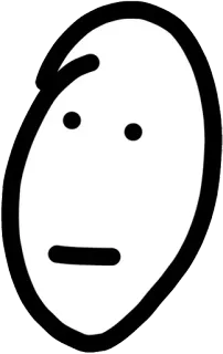 😐 1b74571d Cartoon, Simpel, Gezicht, Minimalistisch, Omtrek telegram sticker