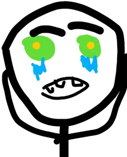 😭 460ab3db stokfiguur, verdrietig, huilen, cartoon, illustratie, tekening telegram sticker