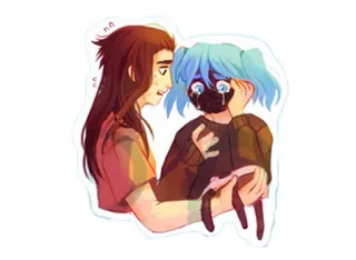 😢 c40c3223 Sally Face Sally Face, videogioco, fan art, amicizia, personaggio telegram sticker