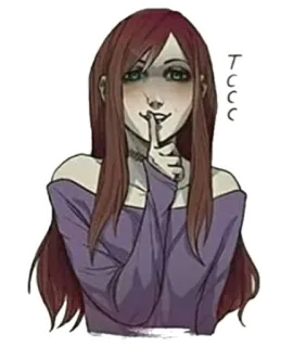 🤫 5733dbac TCCC woman, finger, shh, quiet, cartoon, character, girl whatsapp sticker