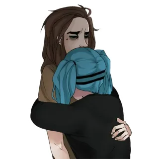 🤗 d0c1318a hug, emotional, sad, comfort, friendship, cartoon whatsapp sticker