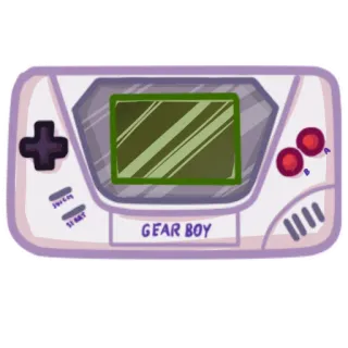 🎮 6aa17ba4 GEAR BOY gameboy, gear boy, draagbaar, spel, retro, vintage telegram sticker